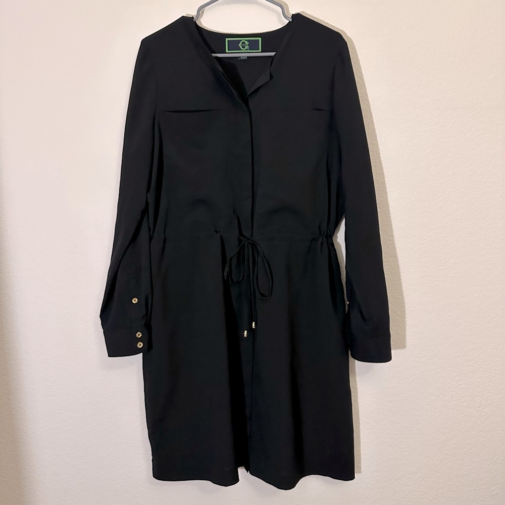 C Wonder Size XL Black Long-sleeve Dress